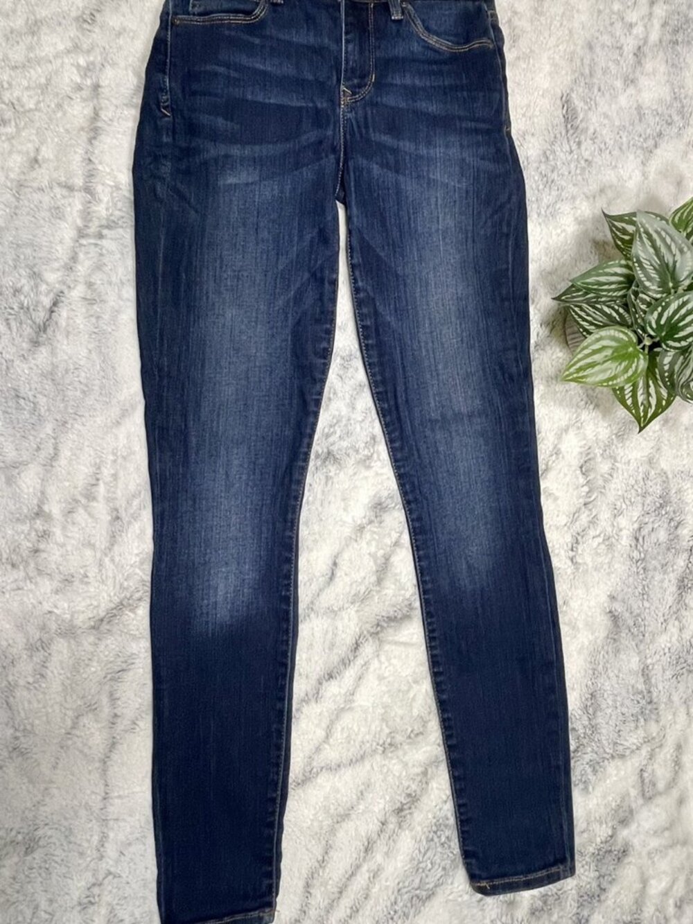 GAP 1969 Jeans Womens Size 26 Skinny Super High Rise Blue Denim Legging Jeans